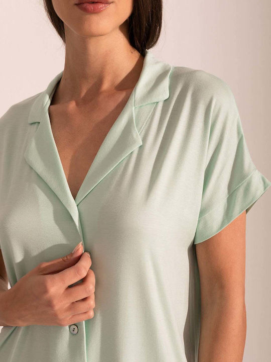 Sofiaman Sofiaman Sommer Damen Schlafanzug Set Grün Cameron