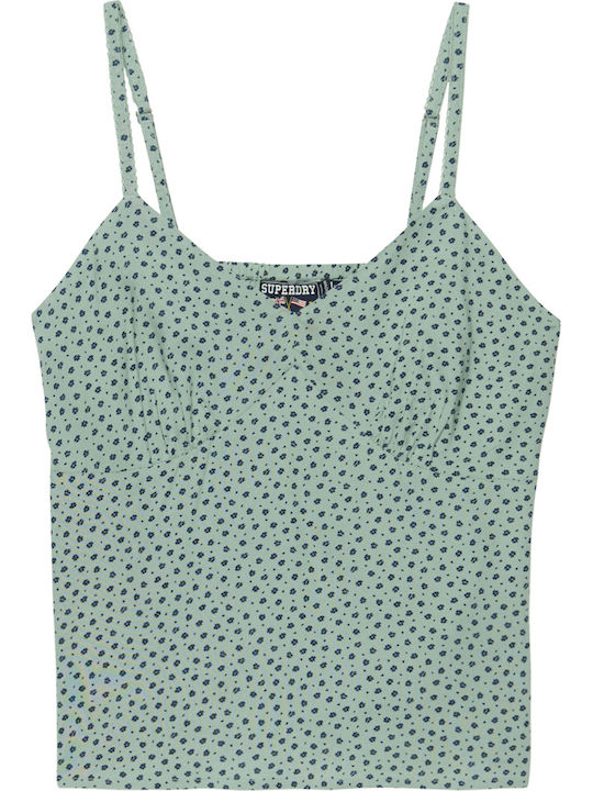 Women's Lingerie Top Floral K9b/Green/Navy Ditsy Hearts