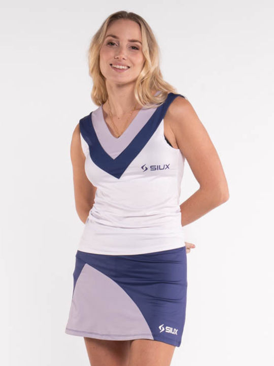Women's Sleeveless Blouse with V-Neckline White