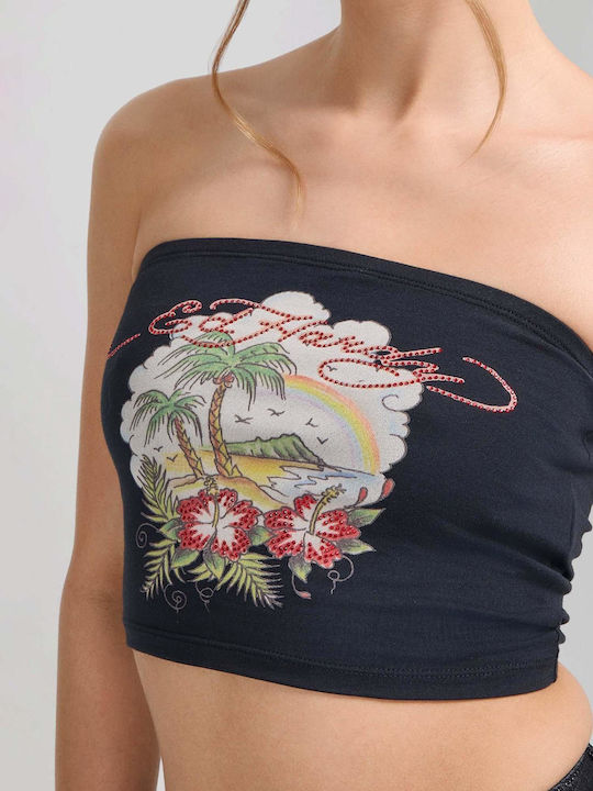 Γυναικείο Crop Top Μαύρο