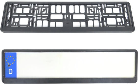 Alista Home Cadru Plăcuță de Înmatriculare Auto Plastic 1,2 x 1,2cm Negru 1 Bucată