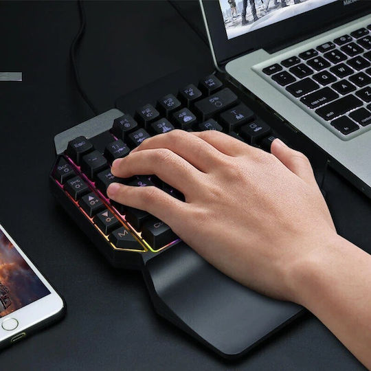 22126-320-00-46 Ασύρματο Οπτικό Gaming Πληκτρολόγιο με RGB φωτισμό (Αγγλικό US) Γκρι