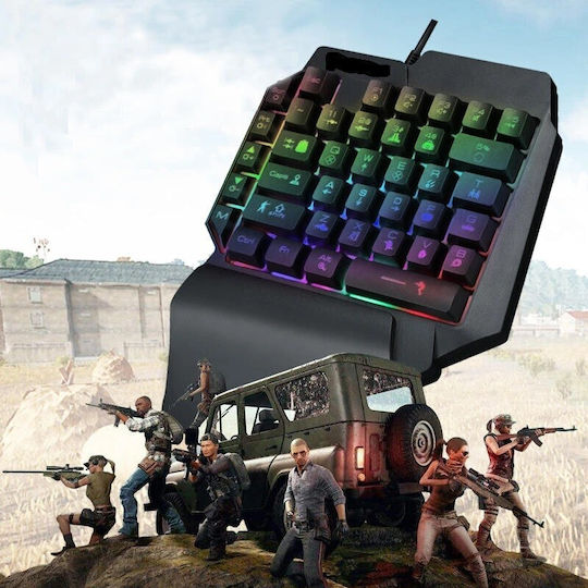 22126-320-00-46 Ασύρματο Οπτικό Gaming Πληκτρολόγιο με RGB φωτισμό (Αγγλικό US) Γκρι