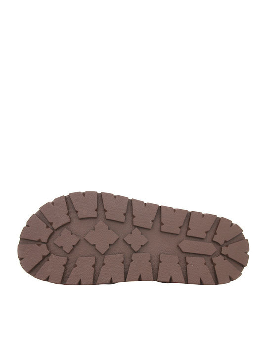 Nether Leder Damen Flache Sandalen Braun AM7961 Y929D908 DS-07