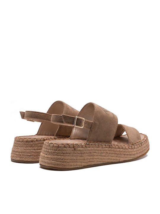 Damen Beigen Flatforms Anatomisch