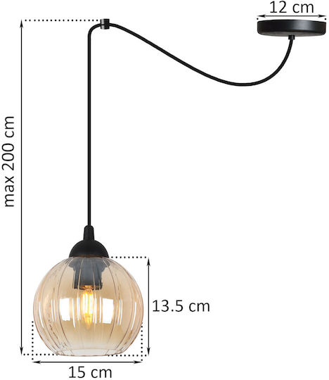 Light Home Deckenleuchte Schwarz mit Lampenbirnensockel E27