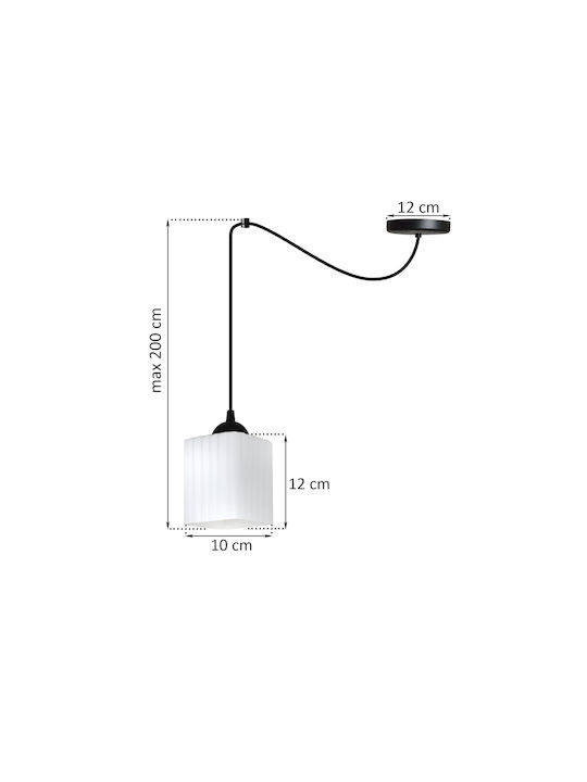 Light Home Candelabru Suspendat Negru cu Soclu E27