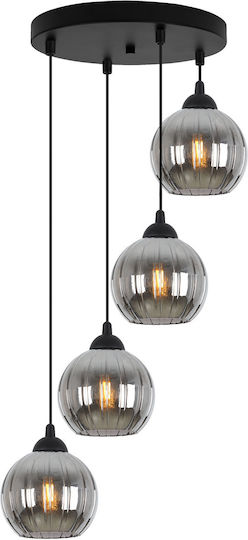 Light Home Κρεμαστό Φωτιστικό Μαύρο με Ντουί E27