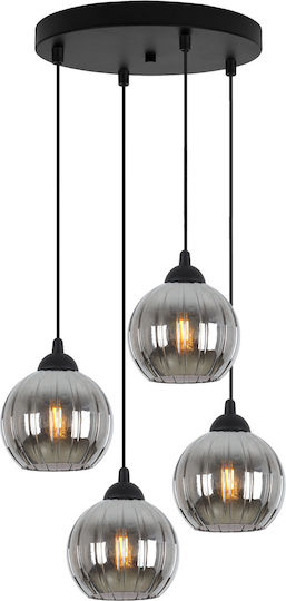 Light Home Κρεμαστό Φωτιστικό Μαύρο με Ντουί E27