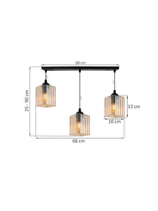 Light Home Pendant Ceiling Light Black with E27 Socket