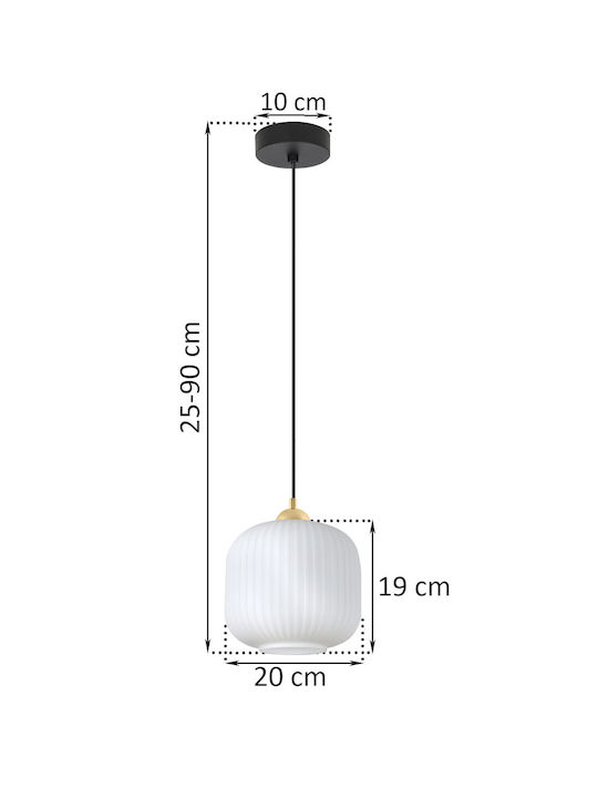 Light Home Висящо Осветително Тяло Черно с Цокъл E27