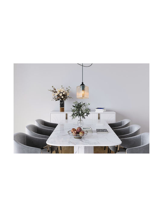 Light Home Κρεμαστό Φωτιστικό Μαύρο με Ντουί E27