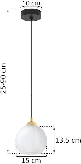 Light Home Candelabru Suspendat Negru cu Soclu E27