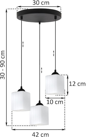 Light Home Κρεμαστό Φωτιστικό Μαύρο με Ντουί E27