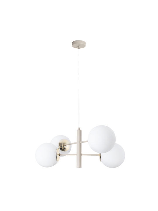 Light Home Κρεμαστό Φωτιστικό Χρυσό με Ντουί E14