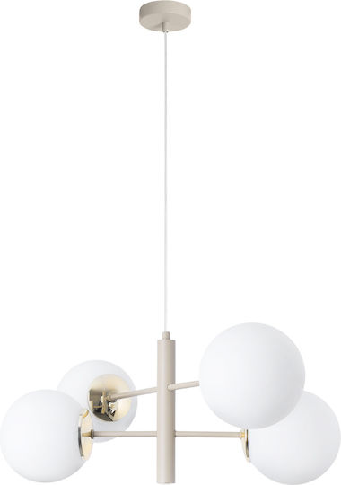 Light Home Κρεμαστό Φωτιστικό Χρυσό με Ντουί E14