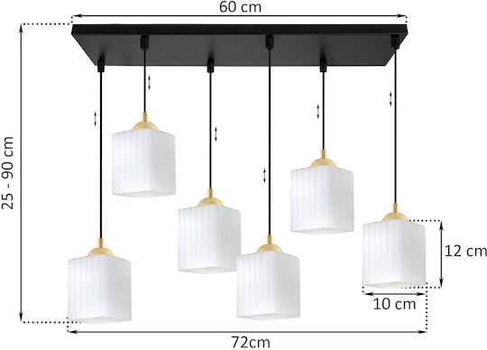 Light Home Κρεμαστό Φωτιστικό Μαύρο με Ντουί E27