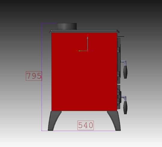 Simge 805 Iglo Gusseisen Holzofen 13.5kW Schwarze