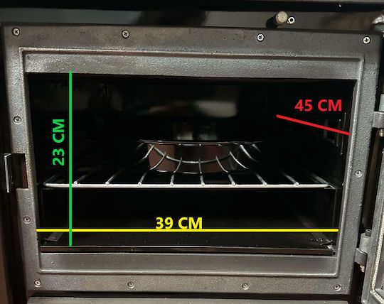 Simge 801 Stella Cast Iron Wood Stove with Oven 9kW Black