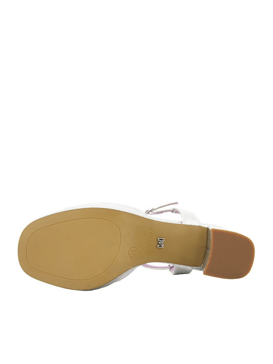 Damen Sandalen Silber Leder