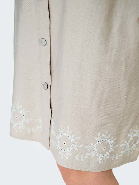 Rochii De Vară Pentru Femei Mini Rochie-Cămașă Gri