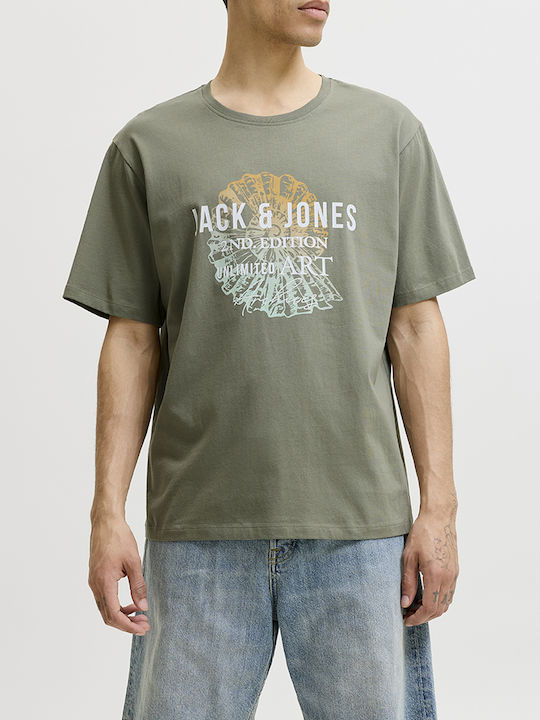Jack & Jones Crew Neck T-shirt Vetiver Khaki 12288094