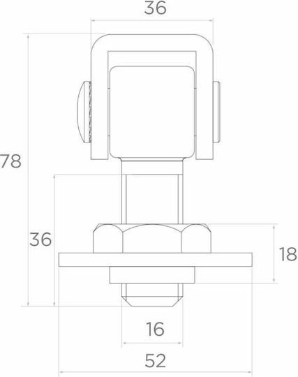 Adjustable Hinge 16mm Mp Hinge R16
