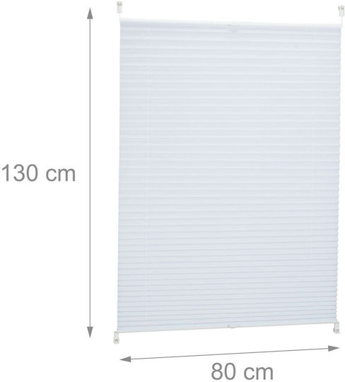 Relaxdays Rolete Geam Semi-Blackout Alb Lățime 80xÎnălțime 130 cm 10021308_742