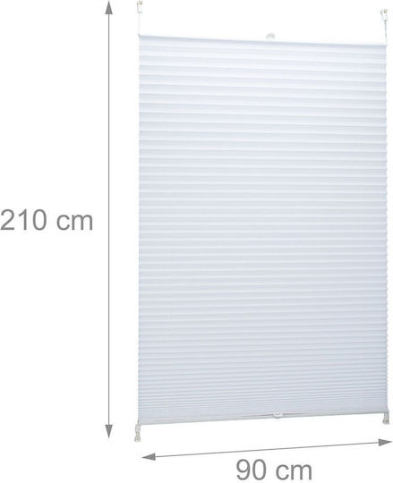 Relaxdays Roller Blinds Partial Blackout White W90xH210cm 10021308_737