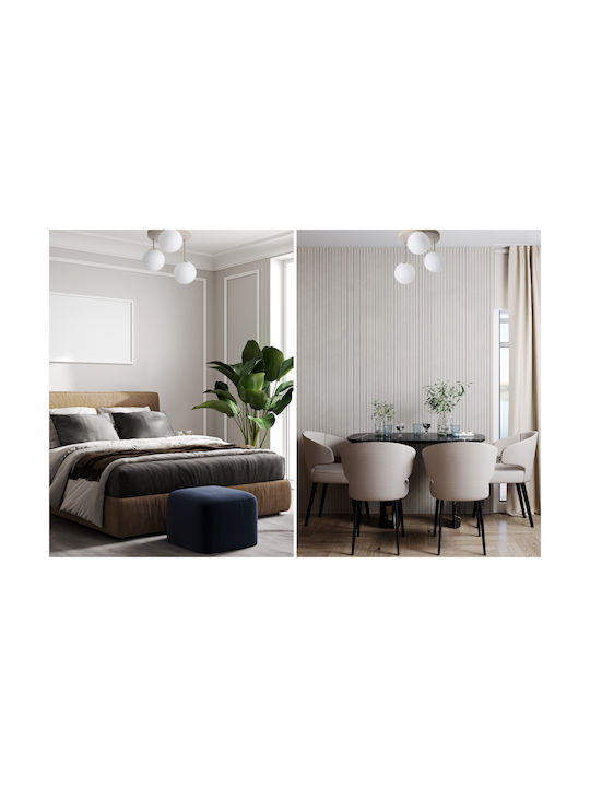 Light Home Πλαφονιέρα Οροφής Χρυσή με Ντουί E14