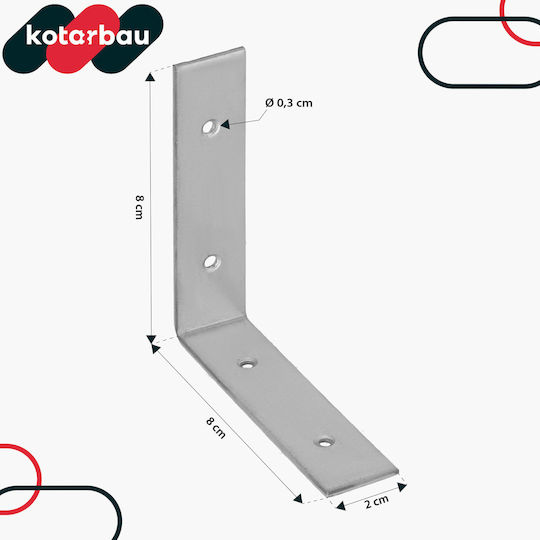Kotarbau Adaptor Pentru Pergolă Din Oțel 8x8cm 12 Bucăți
