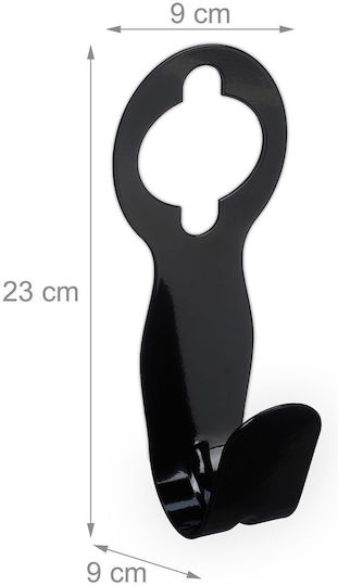 Relaxdays Set 2 Black Hose Holders
