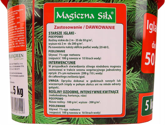 Îngrășământ Pentru Conifere Împotriva Îngălbenirii Ace 5 Kg