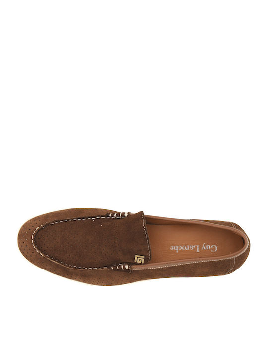 Suede Herren Mokassins in Tabac Braun Stilart