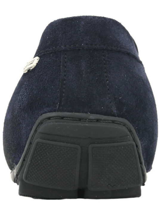 Suede Herren Mokassins in Blau Farbe