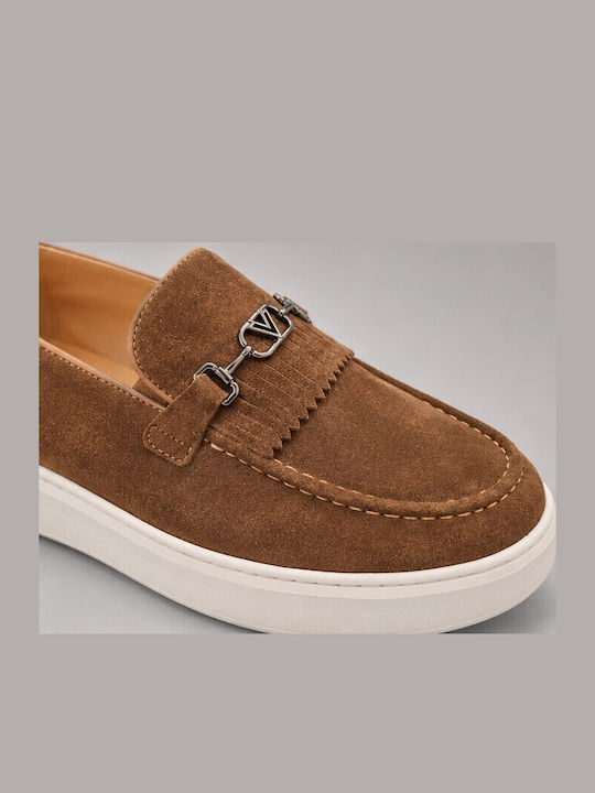 Suede Men's Loafers in Brown Colour