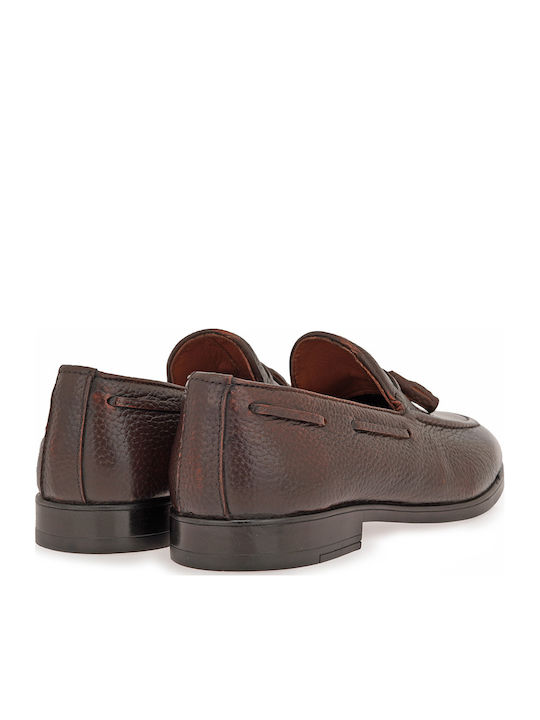 Leather Men's Loafers in Brown Colour