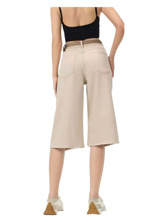 Damen Bermudas Jean Beige