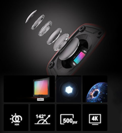 Akeeyo 512GB Action Camera 2K Underwater and Wi-Fi Black