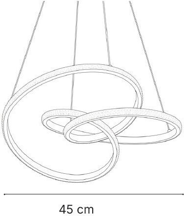 Inlight LED Κρεμαστό Φωτιστικό Χρυσό 45x45εκ.