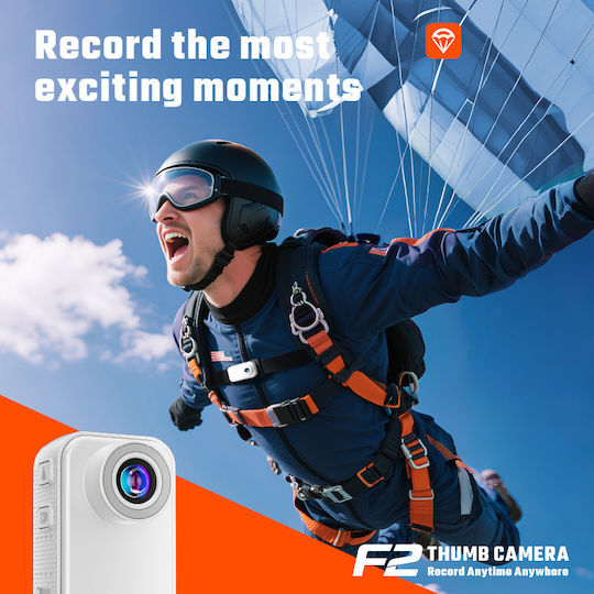 Mini FDF2 128GB Action Camera Full HD 1080p with White Screen