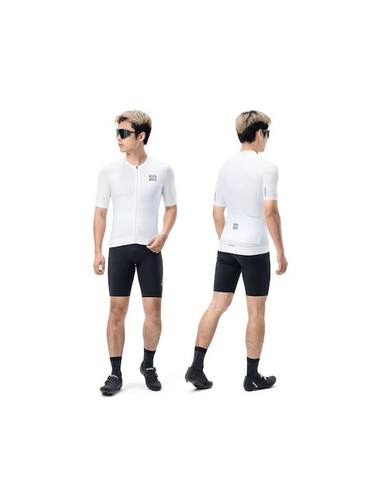 Rockbros 204035 Herren Kurze Ärmel Fahrradtrikot Weiß