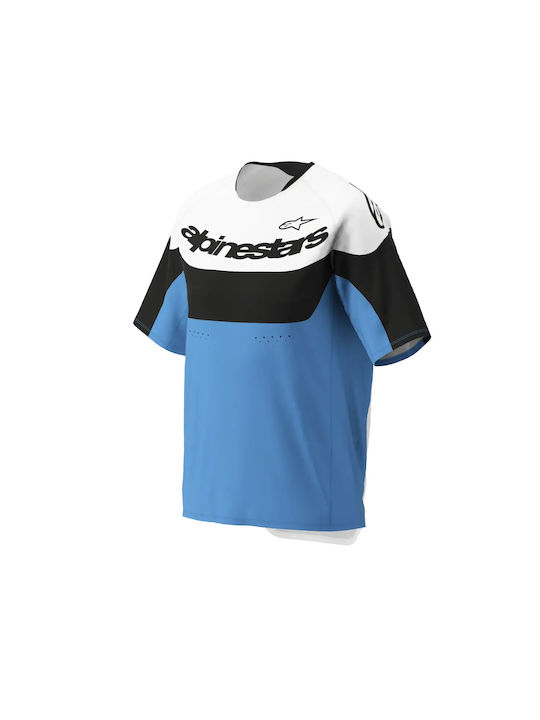 Herren Kurze Ärmel Fahrradtrikot Mountain Blau