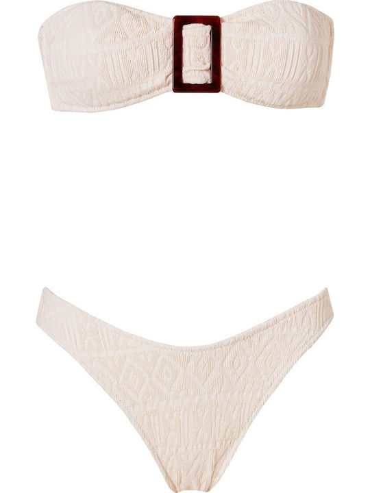 Strapless Bikini Top Seashell Pink