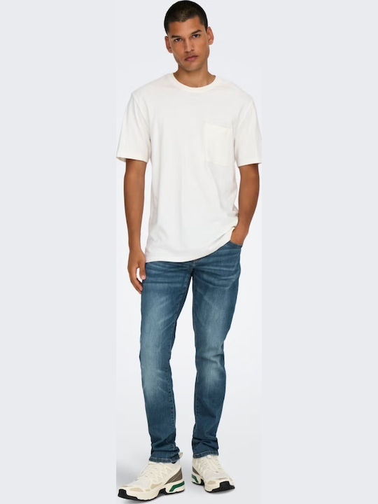 Trousers in Slim Fit Blue