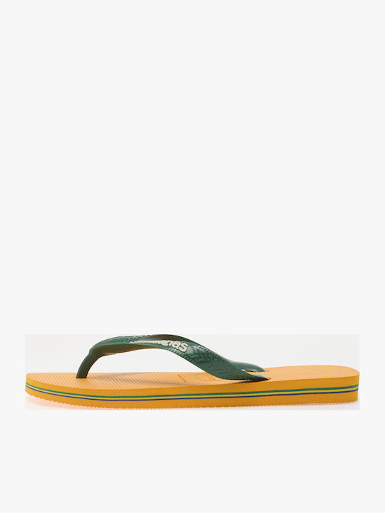 Havaianas Brasil Logo Flip Flops Κίτρινα