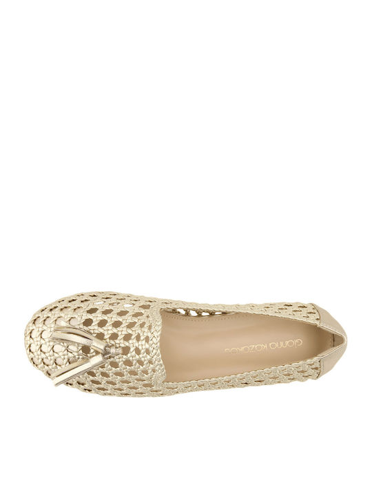 Top3 Damen Ballerinas Gold