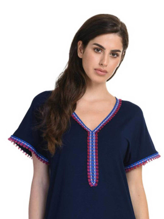 Primavera Summer Women's Nightgown Blue