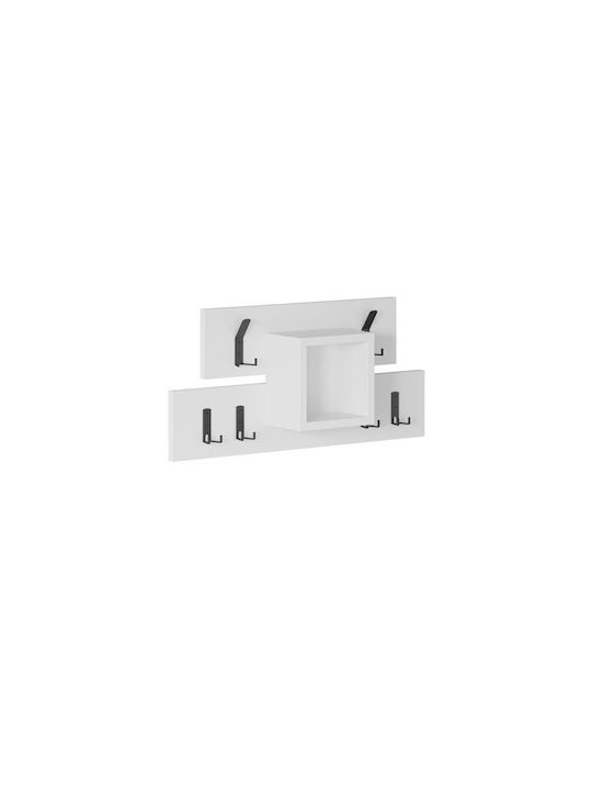 Shally Dogan Wooden Wall Hanger 10 Hooks White