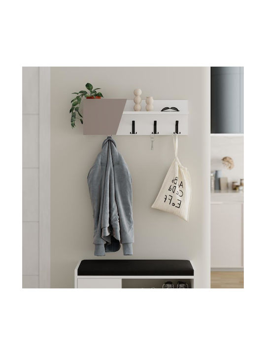 Shally Dogan Wall Hanger 8 Hooks White